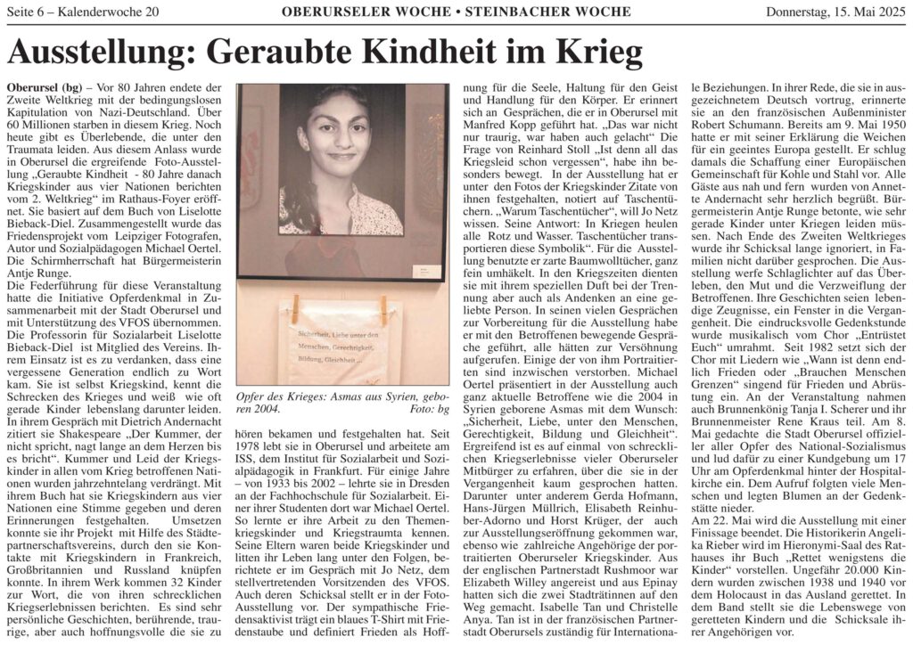 Kriegskinder Oberursel - Oberurseler Woche 15.05.2025 Seite 06